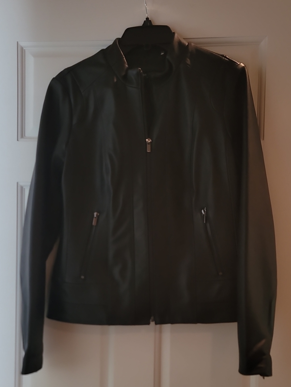 Women's Black Leather Jacket - WORN ONCE